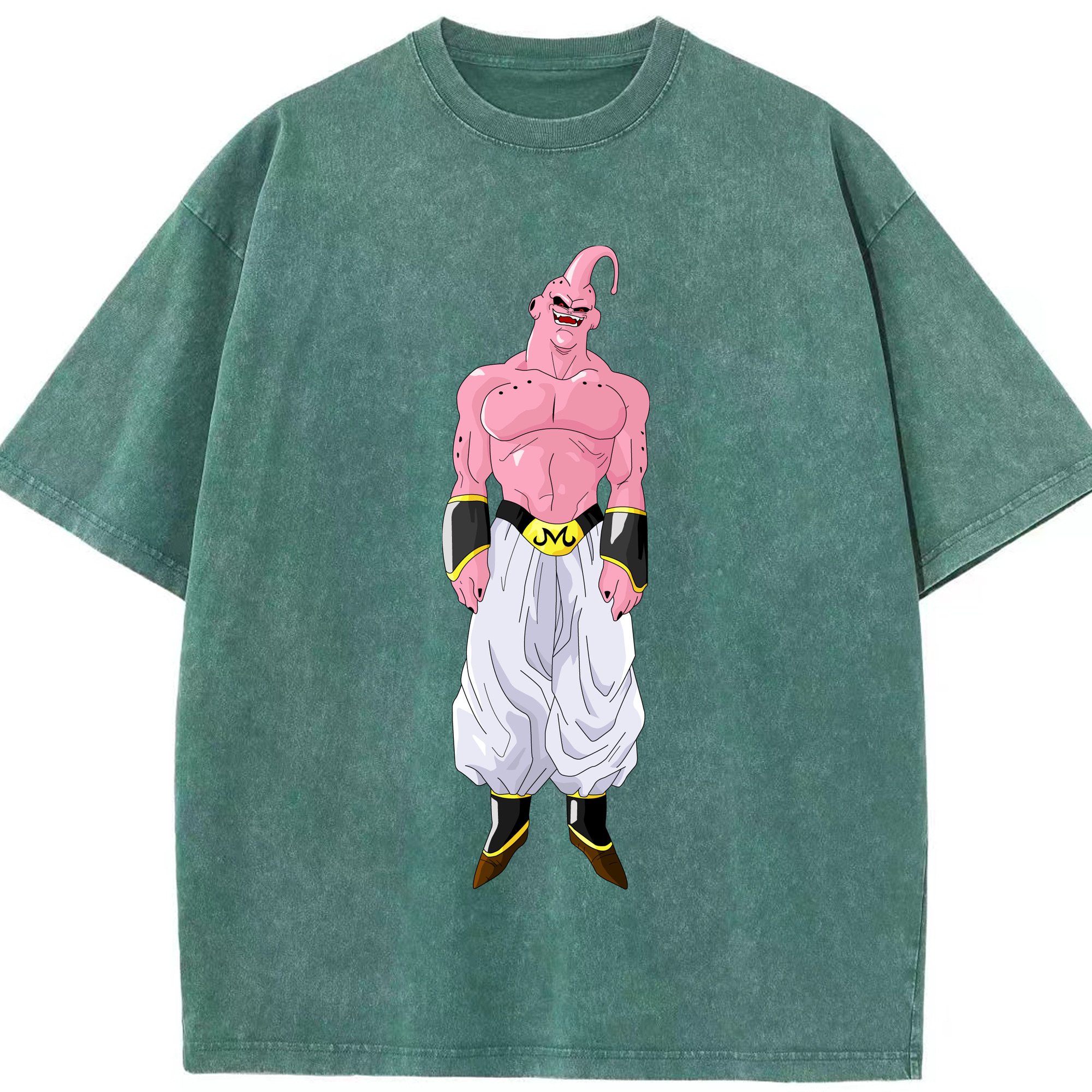 ドラゴンボール 魔人ブウ DRAGON BALL Majin Buu 綿100% ヴィンテージ風 半袖Tシャツ（フロントプリント）
